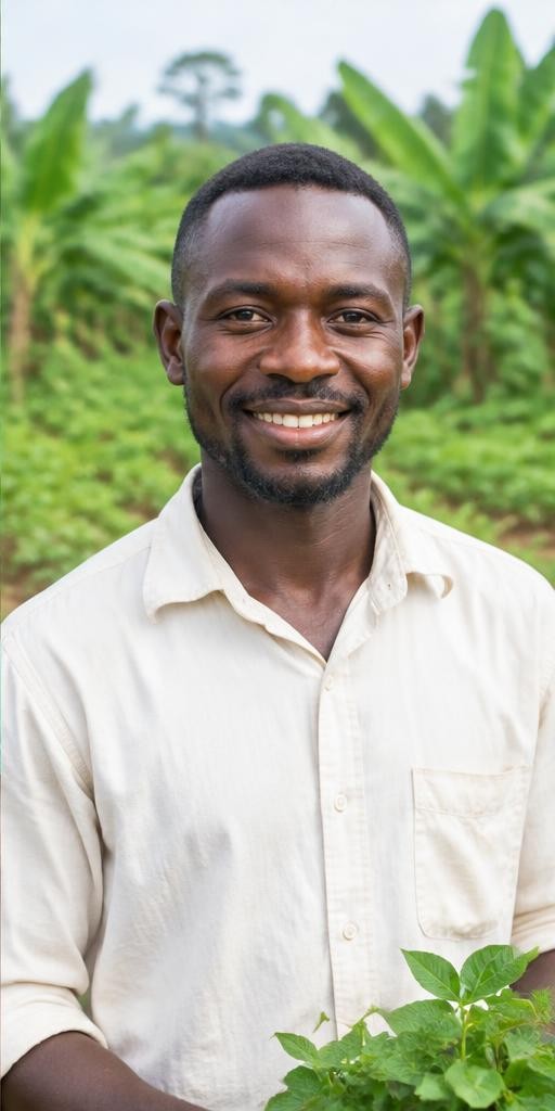 Illustrative portrait for sample farmer profile Kofi Abubakar, Tamale, Northern, Ghana